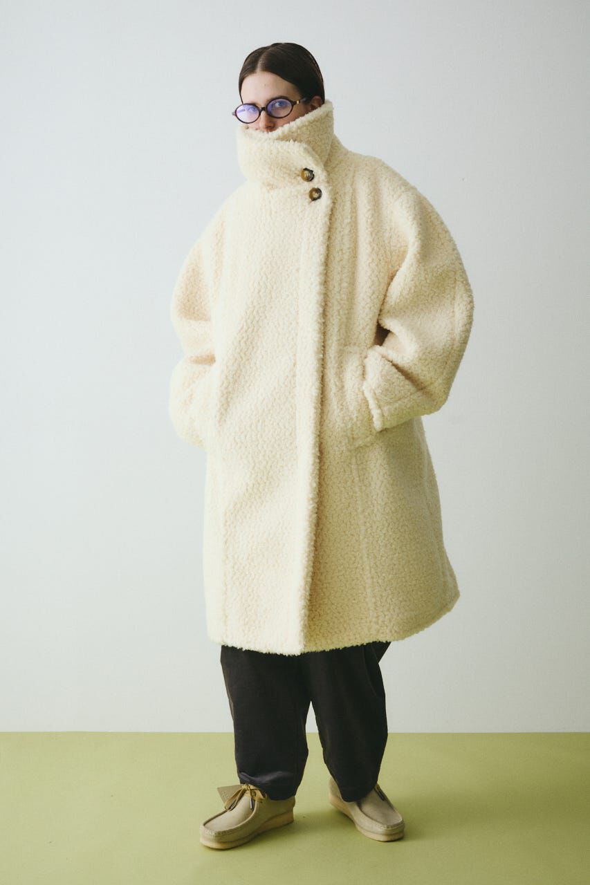 HeRIN.CYE「Stand collar boa coat」|その他|