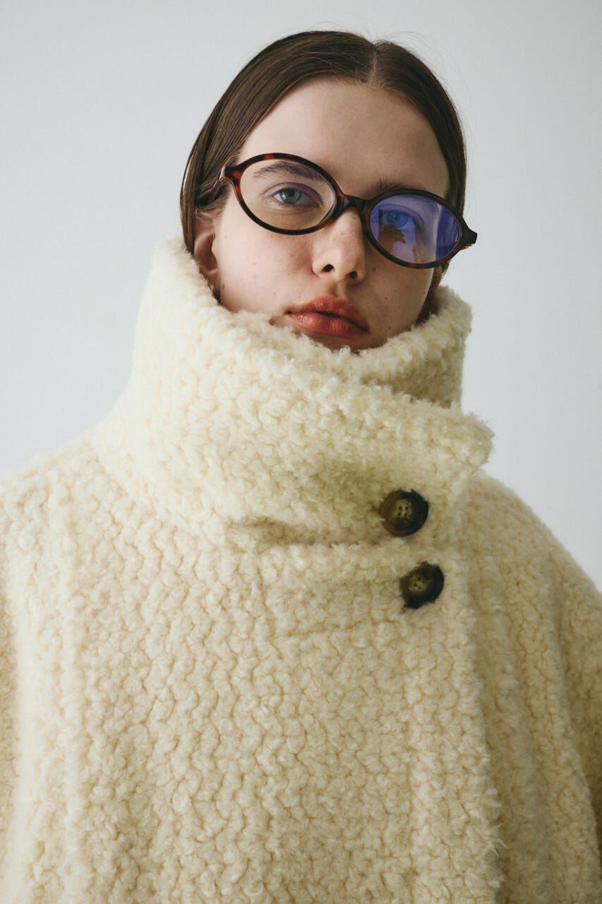 HeRIN.CYE「Stand collar boa coat」|その他|