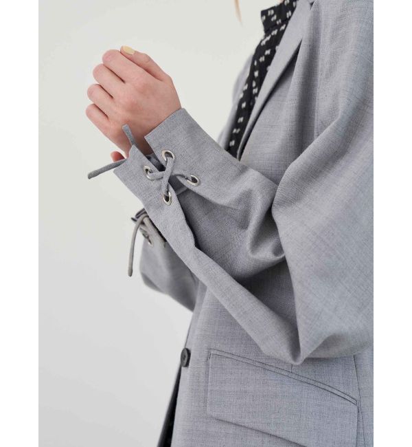 ELENDEEK「LACE UP SLEEVE JK」|テーラードジャケット|