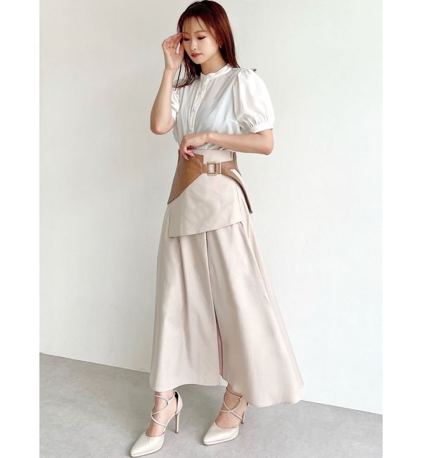 RESEXXY「合皮コルセット付フレアスカート」|スカート|