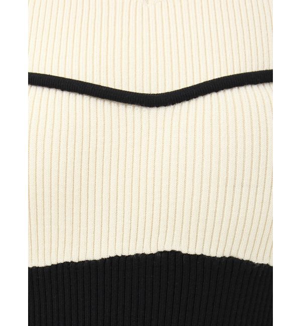 RESEXXY「バイカラーラインリブニットワンピース」|ワンピース|