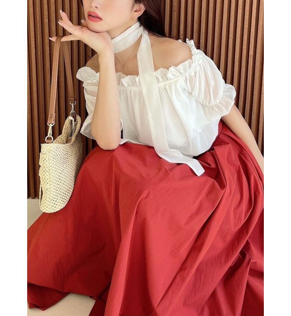 RESEXXY「タフタボリュームスカート」|スカート|レッド