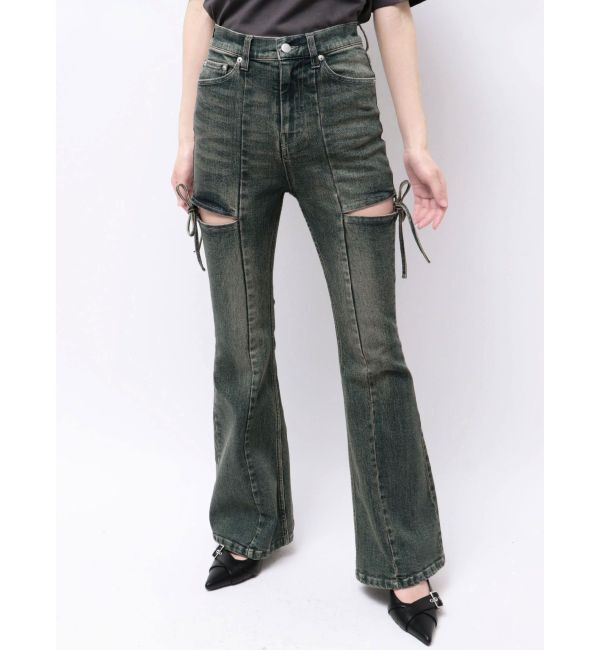 RESEXXY「【追加生産分】カットアウトリボンデニムパンツ」|デニム|