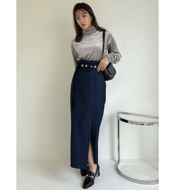 dazzlin「ベロアギャザーカットソー」|Tシャツ・カットソー|