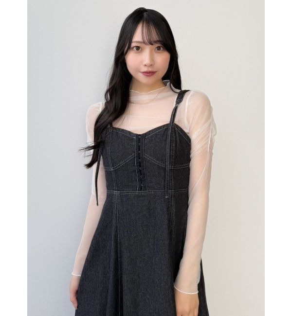 dazzlin「フロントホックデニムジャンスカ」|ワンピース|