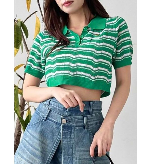 dazzlin「ハピネスカラーポロニット」|ニット・セーター|