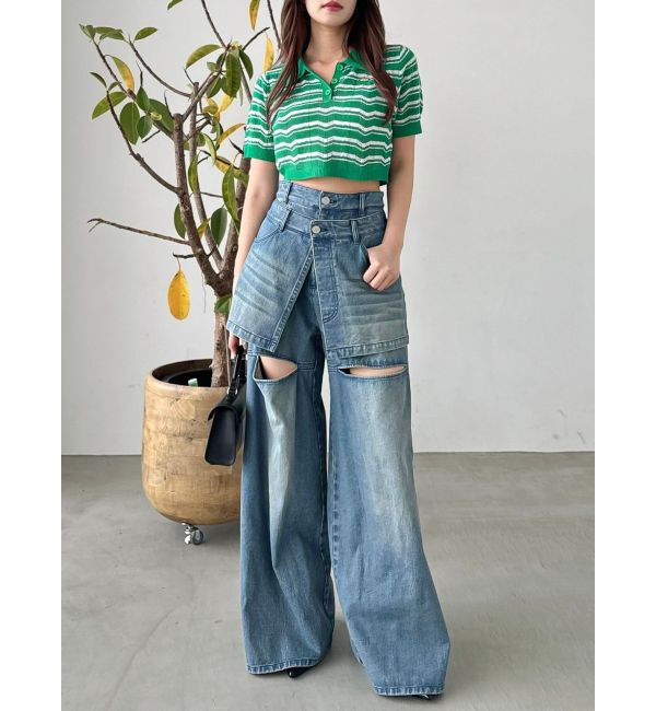 dazzlin「ハピネスカラーポロニット」|ニット・セーター|