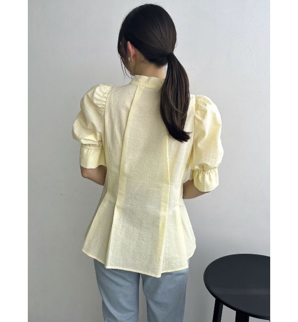 dazzlin「ペプラムタックボウタイブラウス」|シャツ・ブラウス|