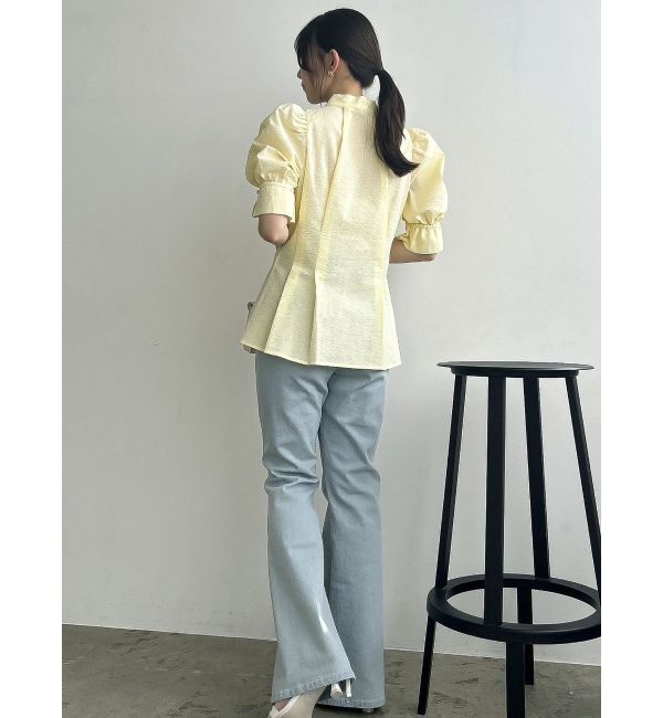 dazzlin「ペプラムタックボウタイブラウス」|シャツ・ブラウス|