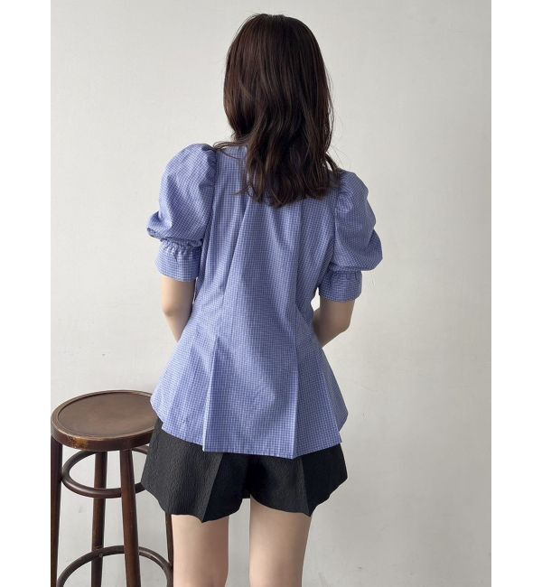 dazzlin「ペプラムタックボウタイブラウス」|シャツ・ブラウス|