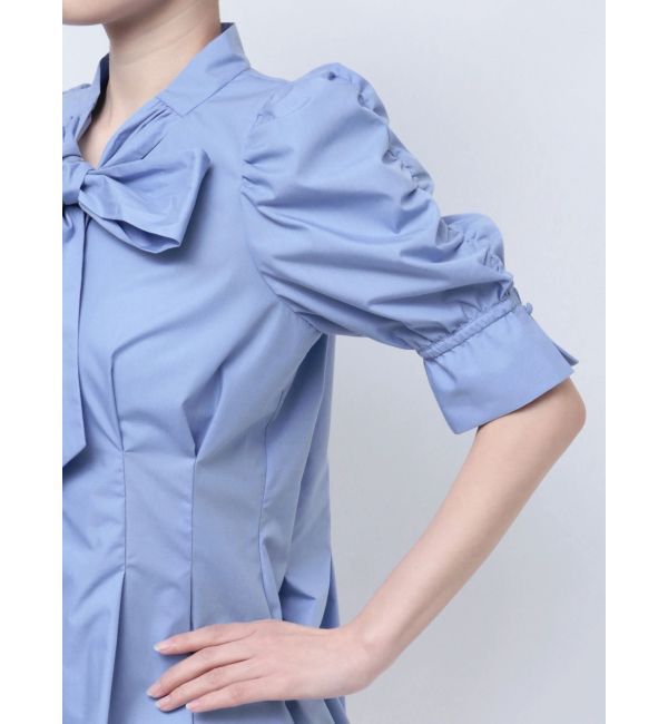 dazzlin「ペプラムタックボウタイブラウス」|シャツ・ブラウス|