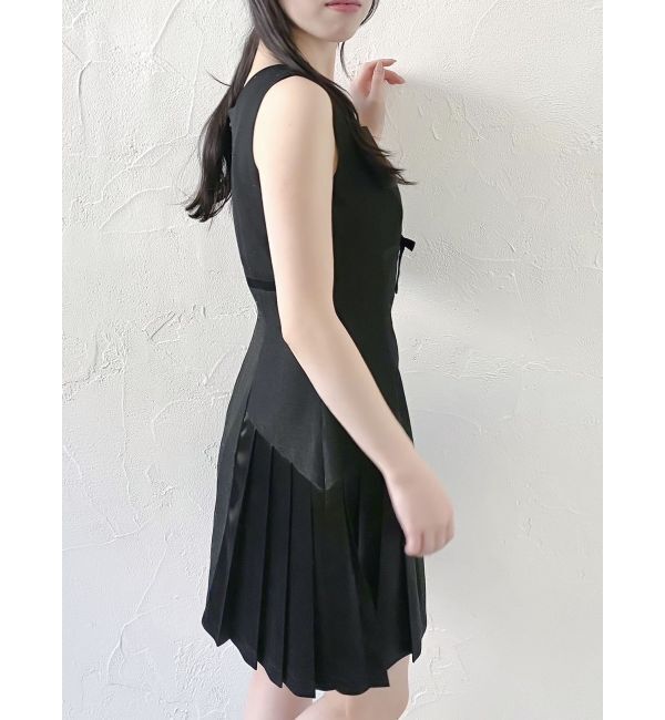 dazzlin「サイドプリーツミニワンピース」|ワンピース|