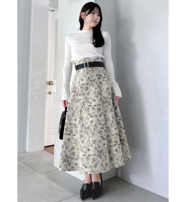 dazzlin「【WEB限定カラーあり】サイドタックベルトフレアスカート」|スカート|