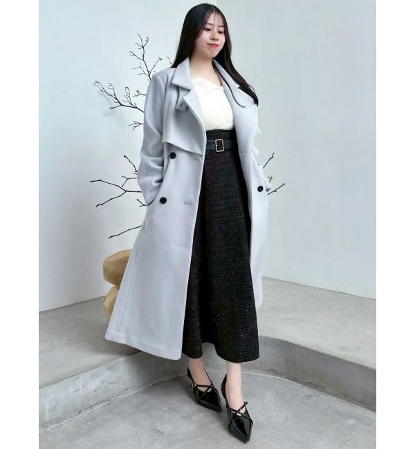 dazzlin「【WEB限定カラーあり】サイドタックベルトフレアスカート」|スカート|