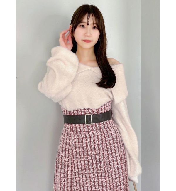 dazzlin「【WEB限定カラーあり】サイドタックベルトフレアスカート」|スカート|