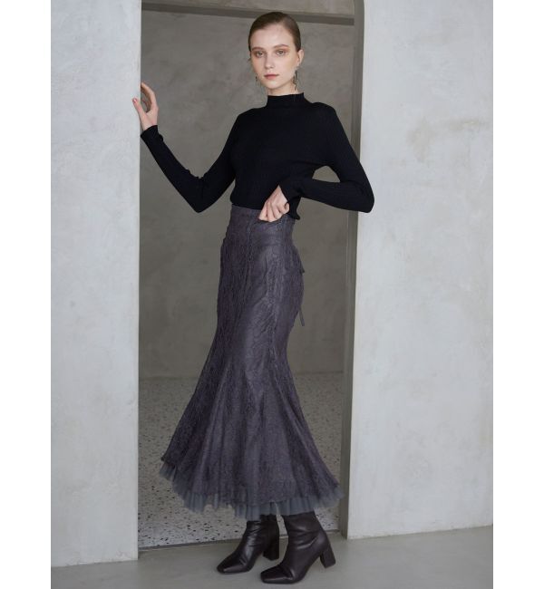 MERCURYDUO「裾チュールレースマーメイドスカート」|スカート|