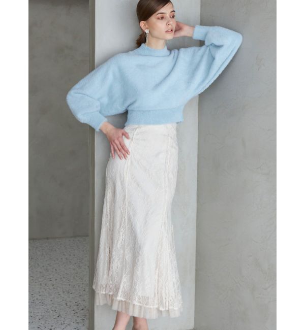 MERCURYDUO「裾チュールレースマーメイドスカート」|スカート|
