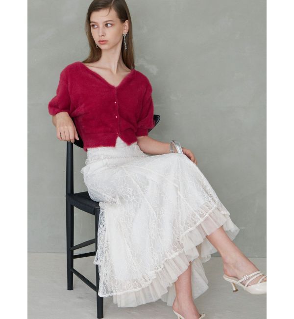 MERCURYDUO「裾チュールレースマーメイドスカート」|スカート|