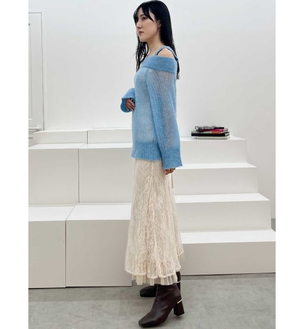 MERCURYDUO「裾チュールレースマーメイドスカート」|スカート|