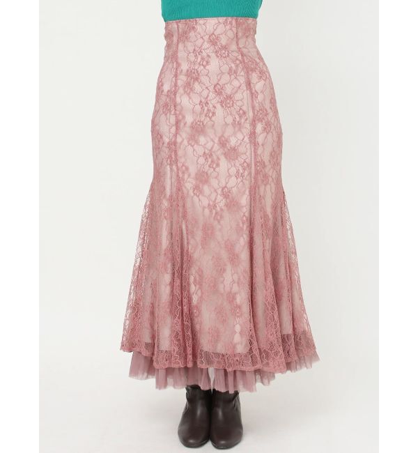 MERCURYDUO「裾チュールレースマーメイドスカート」|スカート|