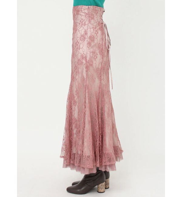 MERCURYDUO「裾チュールレースマーメイドスカート」|スカート|