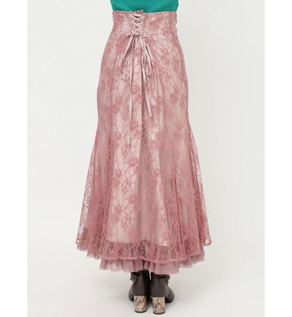 MERCURYDUO「裾チュールレースマーメイドスカート」|スカート|
