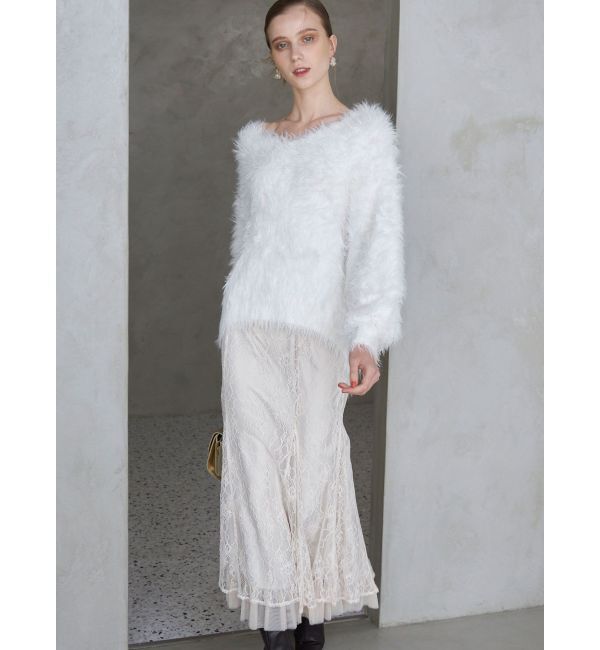 MERCURYDUO「裾チュールレースマーメイドスカート」|スカート|