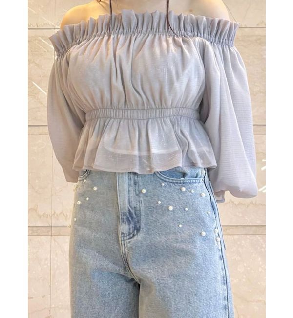 MERCURYDUO「【追加生産】パールデニムパンツ」|デニム|