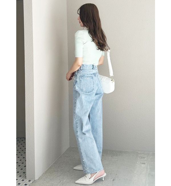 MERCURYDUO「【追加生産】パールデニムパンツ」|デニム|