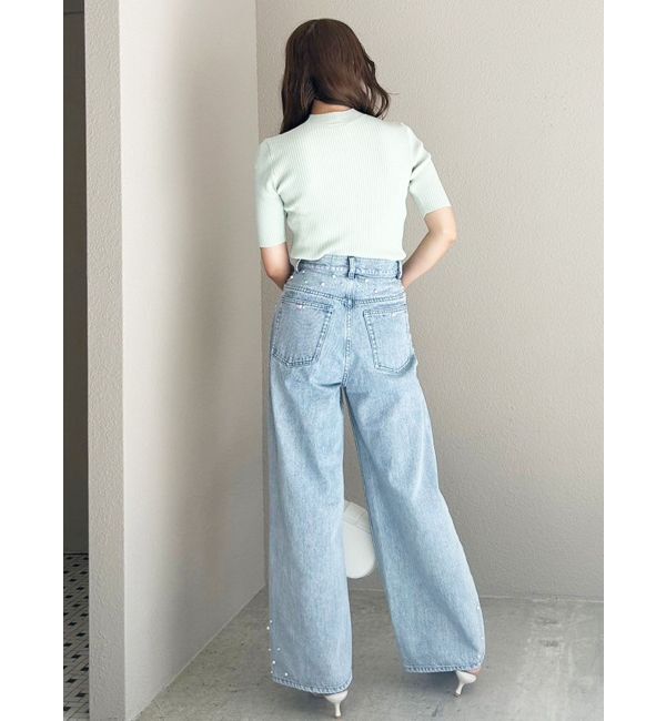 MERCURYDUO「【追加生産】パールデニムパンツ」|デニム|