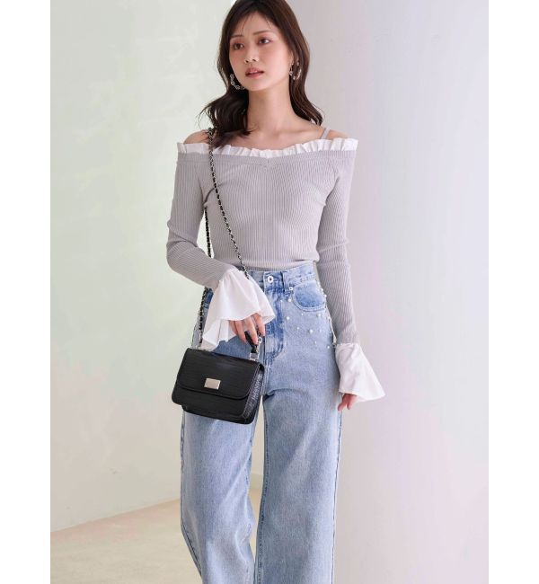 MERCURYDUO「【追加生産】パールデニムパンツ」|デニム|