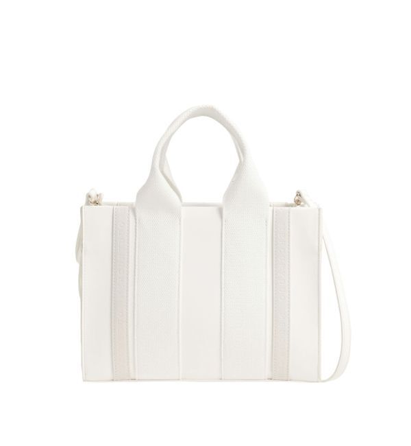 MERCURYDUO「フェイクレザーロゴミニトートバッグ」|トートバッグ|ホワイト