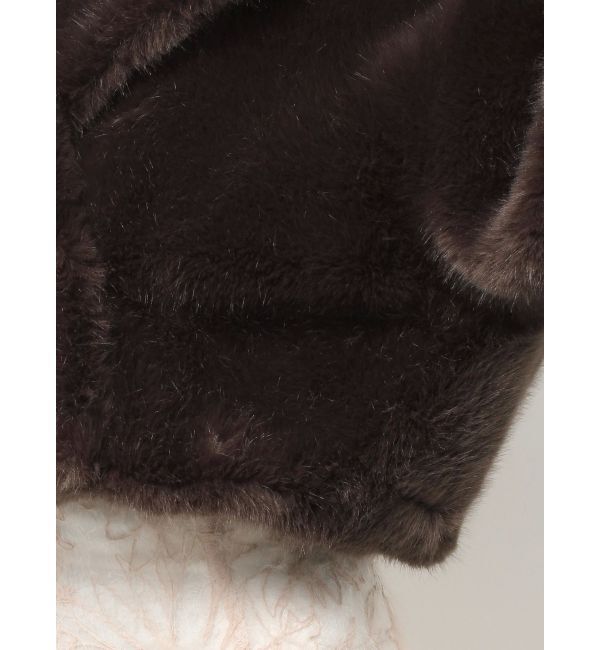 MERCURYDUO「テーラードカラーフェイクファーショートコート」|その他|