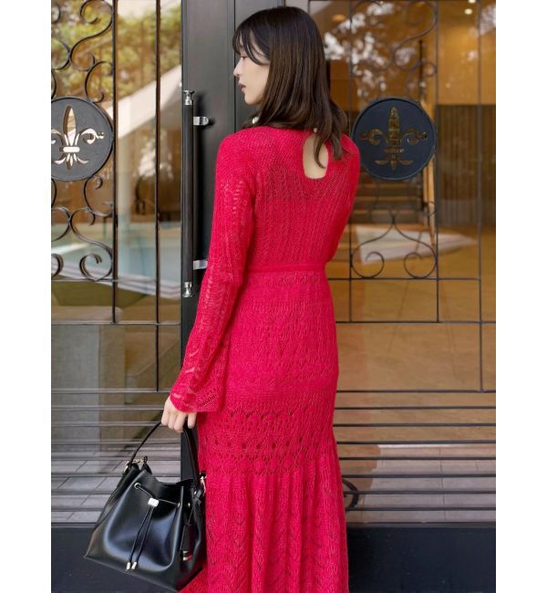 MERCURYDUO「モヘヤニットスカシアミワンピース」|ワンピース|