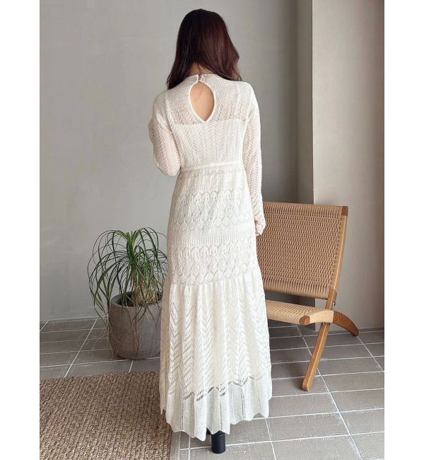 MERCURYDUO「モヘヤニットスカシアミワンピース」|ワンピース|