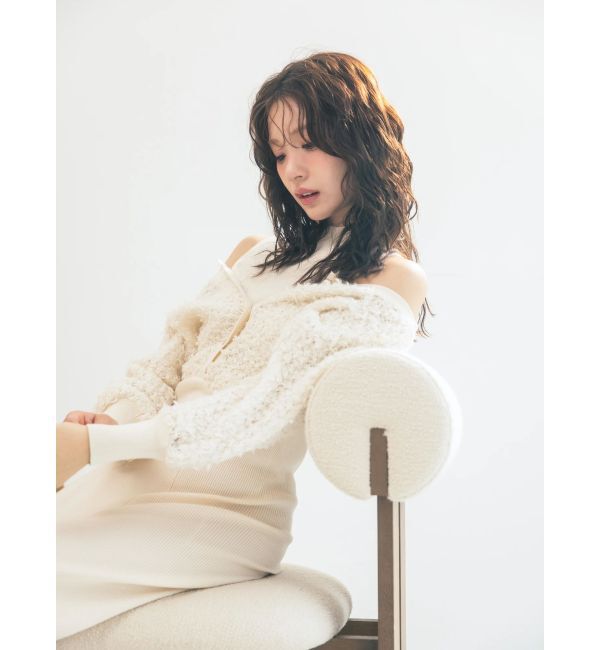 MERCURYDUO「ツイードニットカーデドッキングマーメイドニットワンピース」|ワンピース|