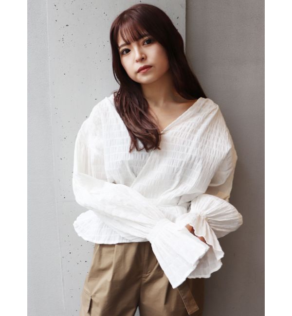 MURUA「カシュクールタックブラウス」|シャツ・ブラウス|