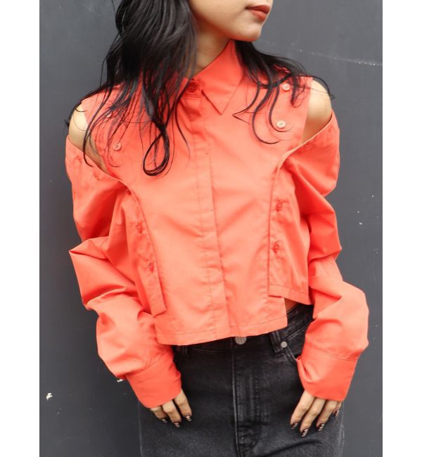 MURUA「2WAYシャツ」|シャツ・ブラウス|オレンジ