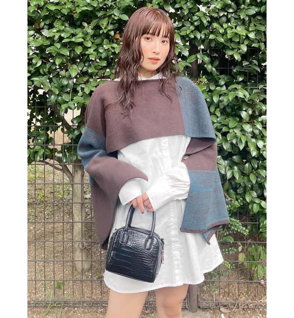 MURUA「レイヤードニットシャツワンピース」|ワンピース|