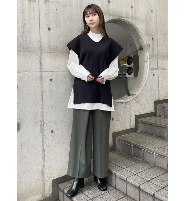 MURUA「レイヤードニットシャツワンピース」|ワンピース|