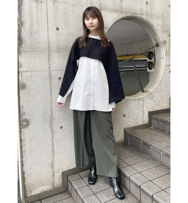 MURUA「レイヤードニットシャツワンピース」|ワンピース|