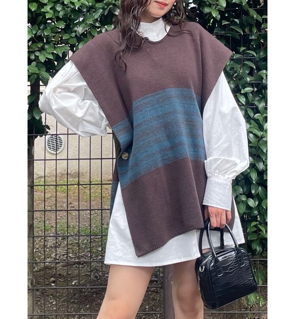 MURUA「レイヤードニットシャツワンピース」|ワンピース|ミックス