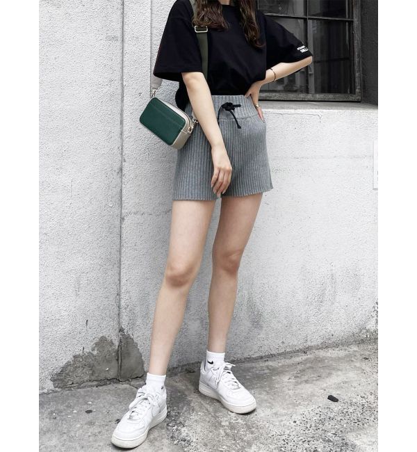 MURUA「リブニットキュロット【ショートパンツ】」|キュロット|