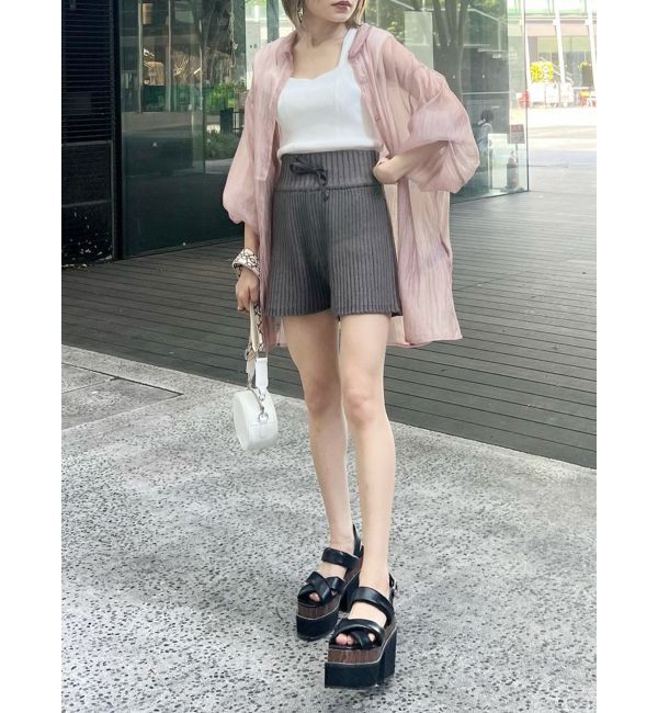 MURUA「リブニットキュロット【ショートパンツ】」|キュロット|