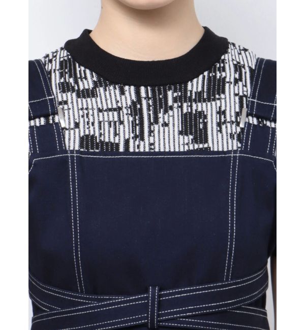 MURUA「フロントクロスデザインジャンスカ」|ジャンパースカート|