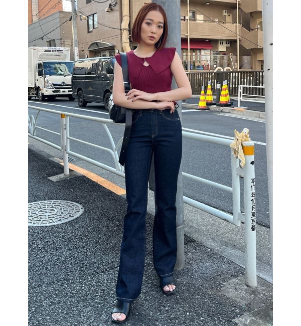 MURUA「ハイウエストヴィンテージフレアデニム」|デニム|