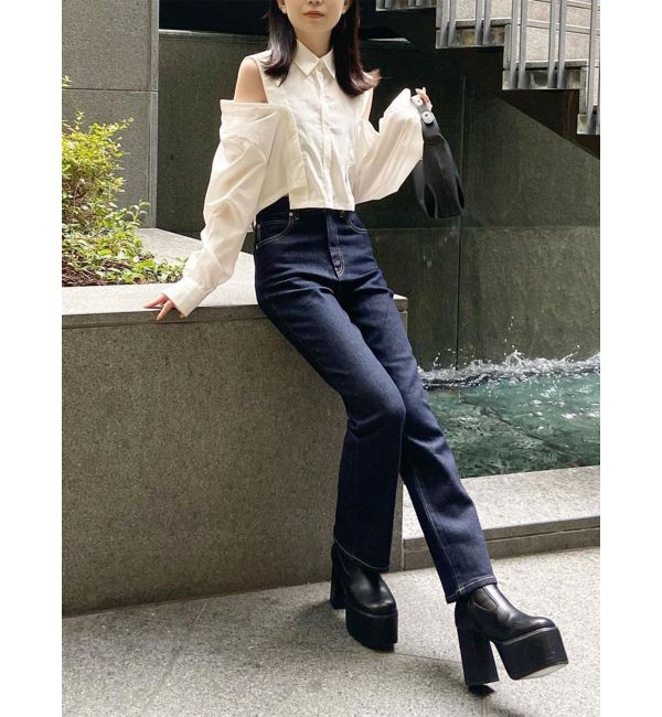 MURUA「ハイウエストヴィンテージフレアデニム」|デニム|