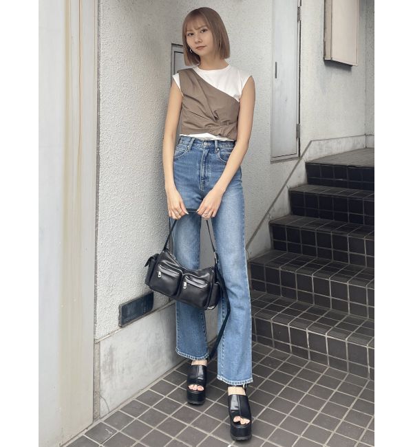 MURUA「ハイウエストヴィンテージフレアデニム」|デニム|