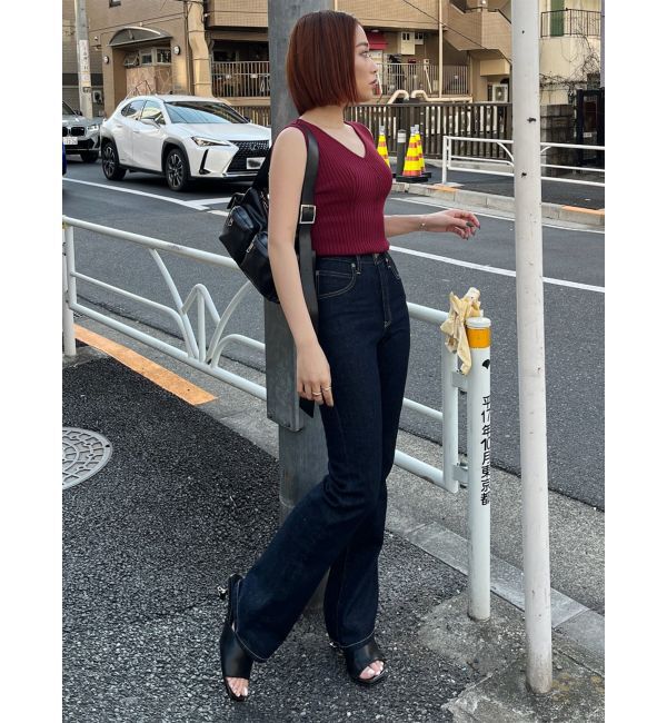 MURUA「ハイウエストヴィンテージフレアデニム」|デニム|