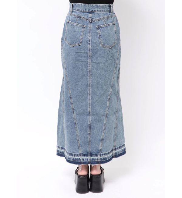 MURUA「パターンデザインデニムロングスカート」|スカート|